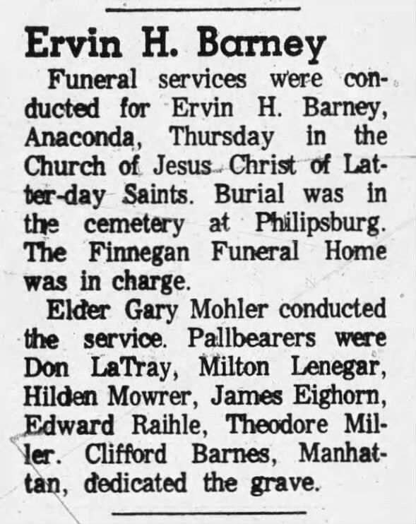 Clipping from The Montana Standard